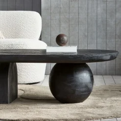 Salontafels<WOOOD Salontafel Steppe Zwart - 110x72 cm