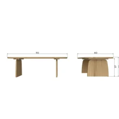 Salontafels<WOOOD Salontafel Tablo Eiken - 110x60 cm