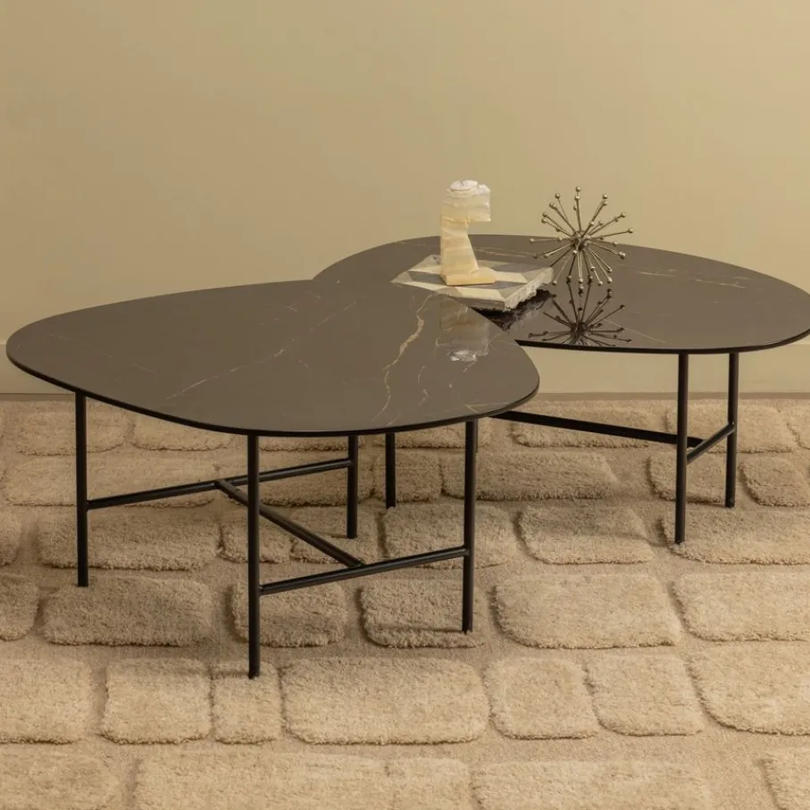 Salontafels<WOOOD Salontafel Vajen Zwart - 80x60 cm