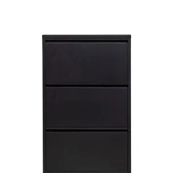Opbergkasten|Schoenenkasten<WOOOD Schoenenkast Sabine Zwart - 66x103x16 cm