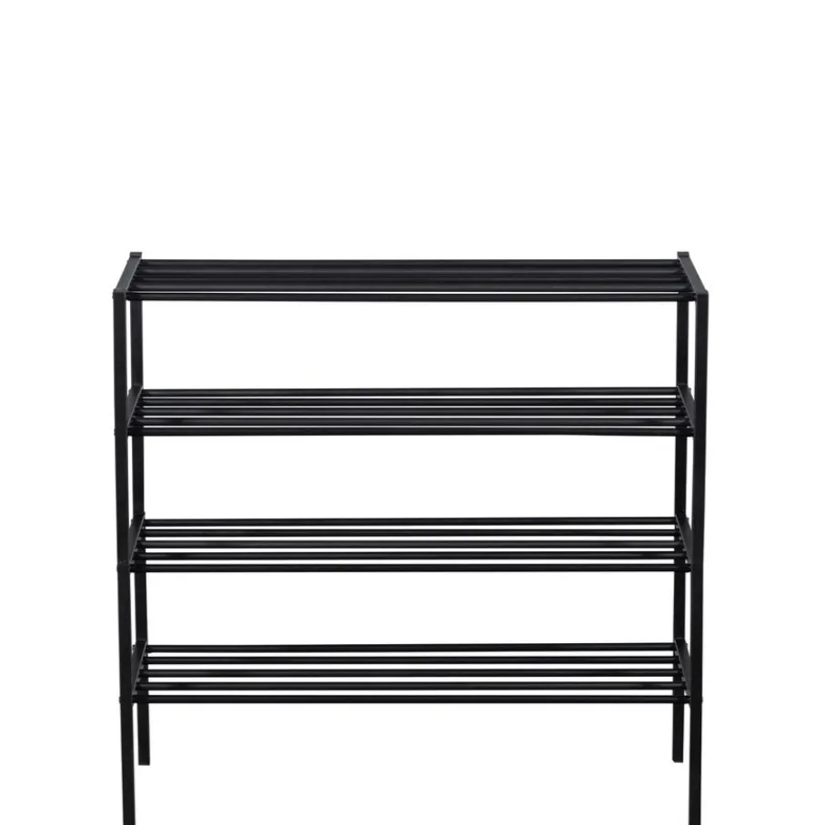 Schoenenkasten<WOOOD Schoenenrek Ferro Zwart - 85x80x35 cm