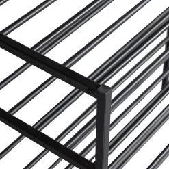 Schoenenkasten<WOOOD Schoenenrek Ferro Zwart - 85x80x35 cm
