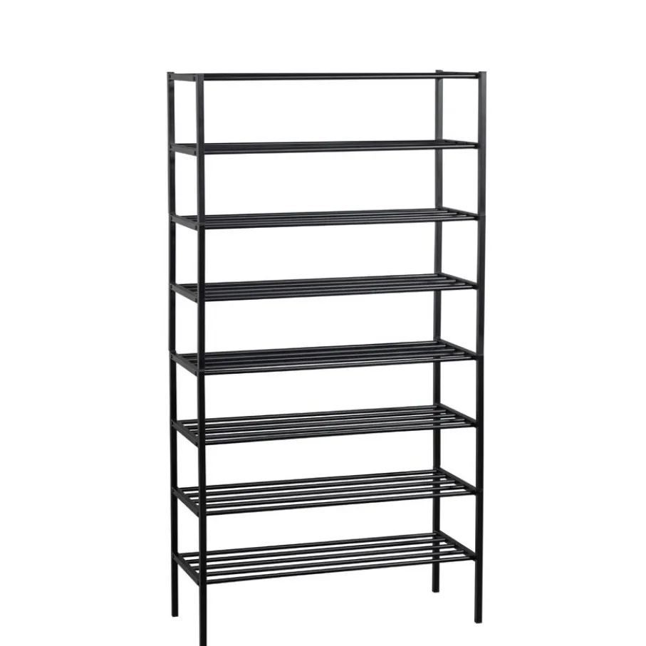 Schoenenkasten<WOOOD Schoenenrek Ferro Zwart - 85x160x35 cm