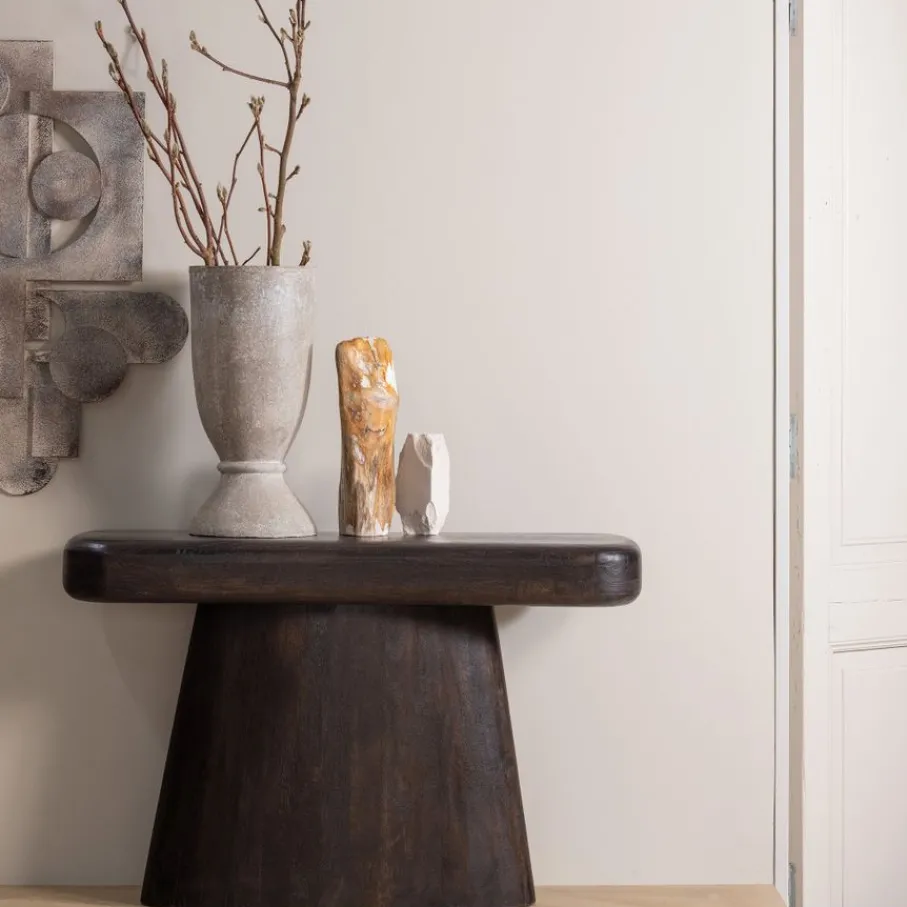 Sidetables<WOOOD Sidetable Amco Bruin / Zwart - 120x76x40 cm