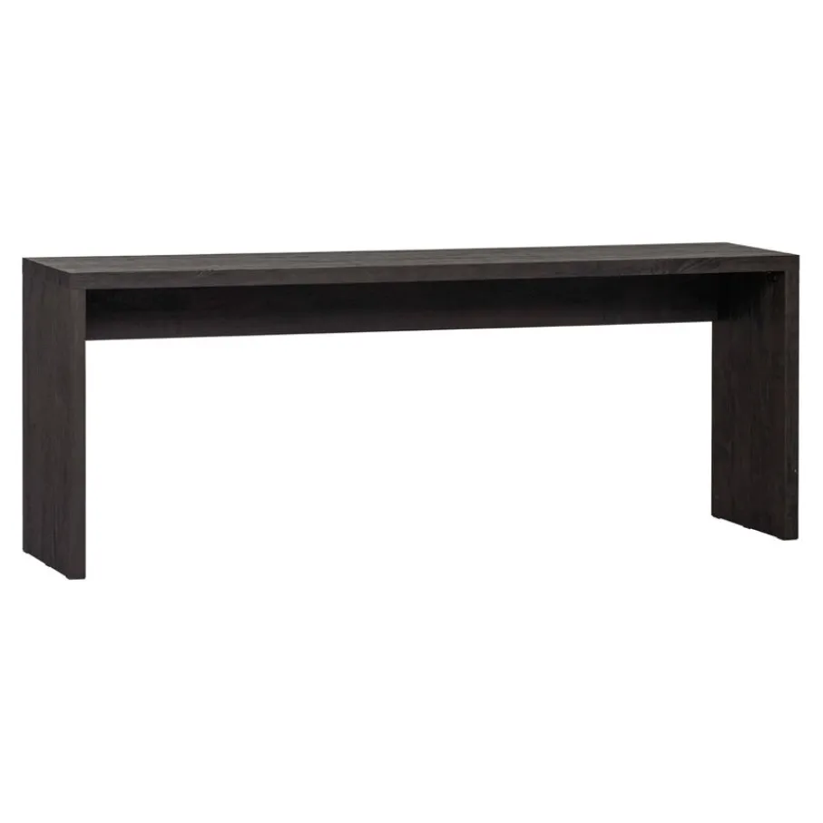 Sidetables<WOOOD Sidetable Maan Donkerbruin - 200x75x45 cm