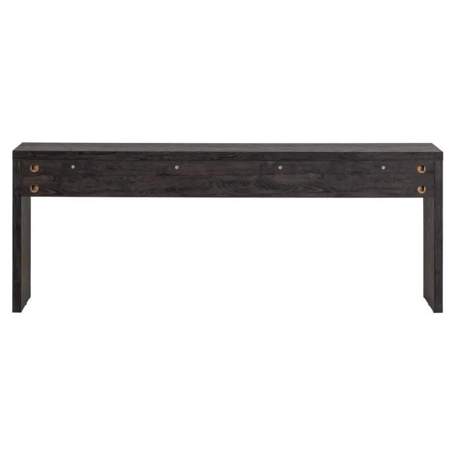 Sidetables<WOOOD Sidetable Maan Donkerbruin - 200x75x45 cm