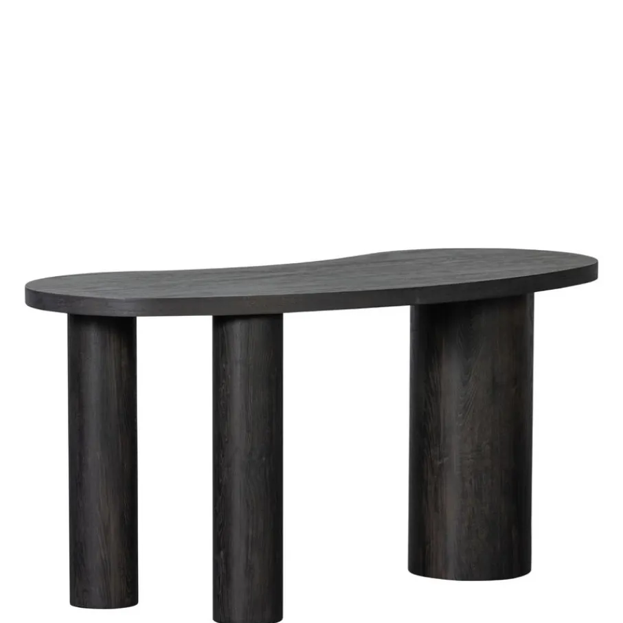 Bureaus|Sidetables<WOOOD Sidetable Maan Donkerbruin - 150x75x70 cm