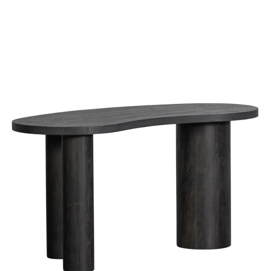 Bureaus|Sidetables<WOOOD Sidetable Maan Donkerbruin - 150x75x70 cm