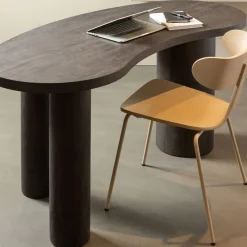 Bureaus|Sidetables<WOOOD Sidetable Maan Donkerbruin - 150x75x70 cm