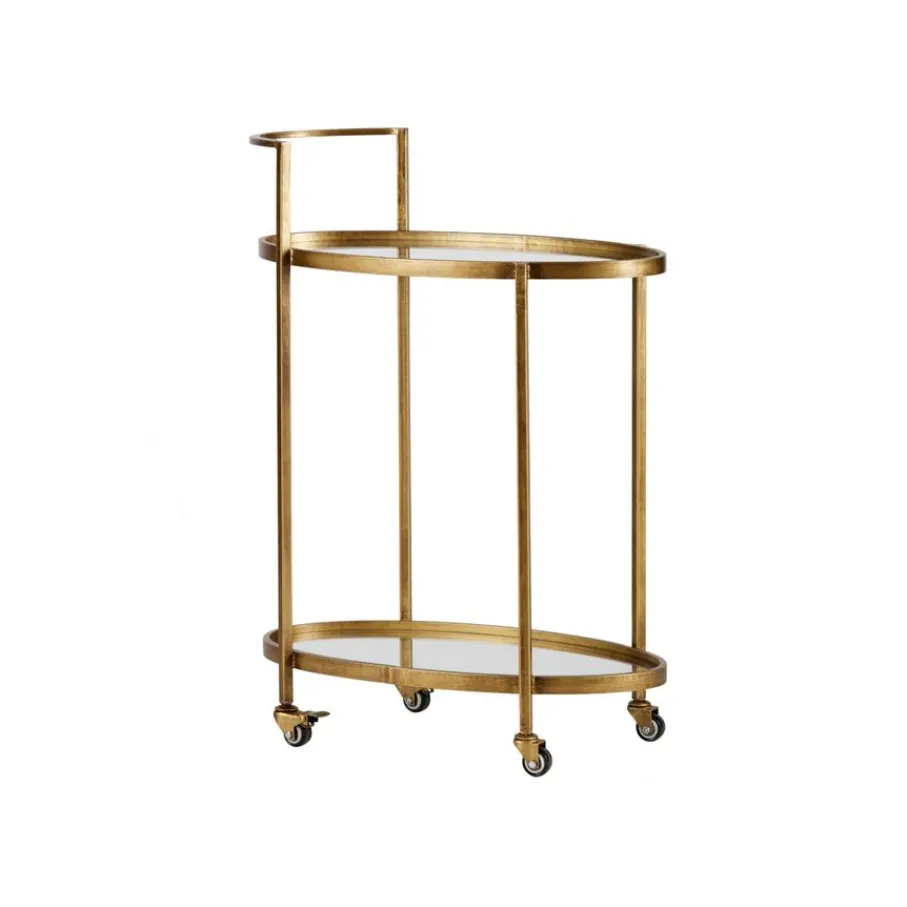 Opbergkasten<WOOOD Trolley Push Goud