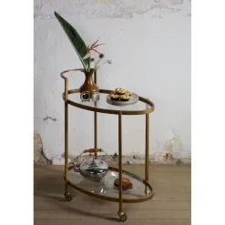 Opbergkasten<WOOOD Trolley Push Goud