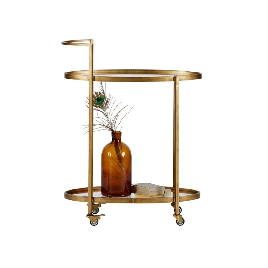 Opbergkasten<WOOOD Trolley Push Goud