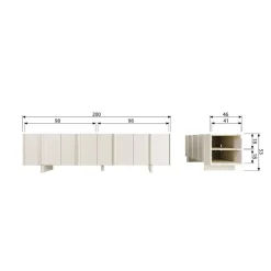 Tv-Meubels<WOOOD TV-meubel Basu Dust - 200x53x46 cm