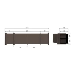 Tv-Meubels<WOOOD TV-meubel Brock Middenbruin - 200x53x44 cm