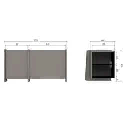 Tv-Meubels<WOOOD TV-meubel Brock Warmgrijs - 102x53x44 cm
