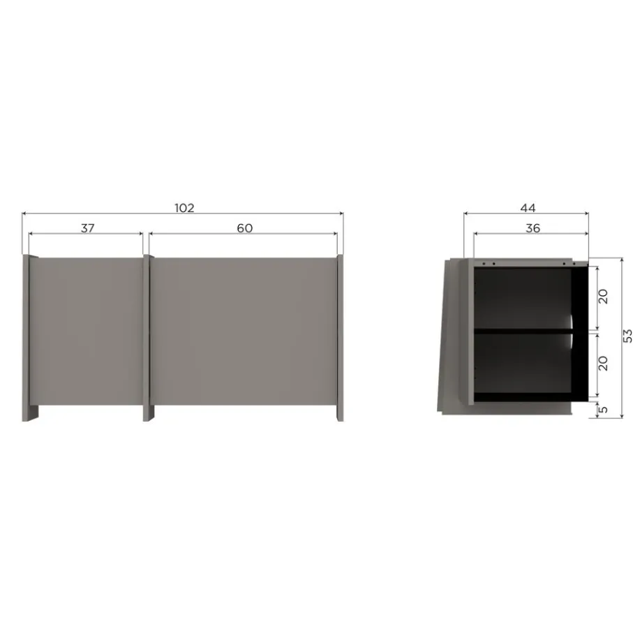 Tv-Meubels<WOOOD TV-meubel Brock Warmgrijs - 102x53x44 cm