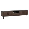 Tv-Meubels<WOOOD TV-meubel Liya Donkerbruin - 200x50x35 cm