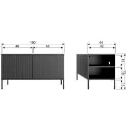 Tv-Meubels<WOOOD TV-meubel New Gravure Bruin - 100x56x44 cm