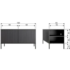 Tv-Meubels<WOOOD TV-meubel New Gravure Naturel - 100x56x44 cm