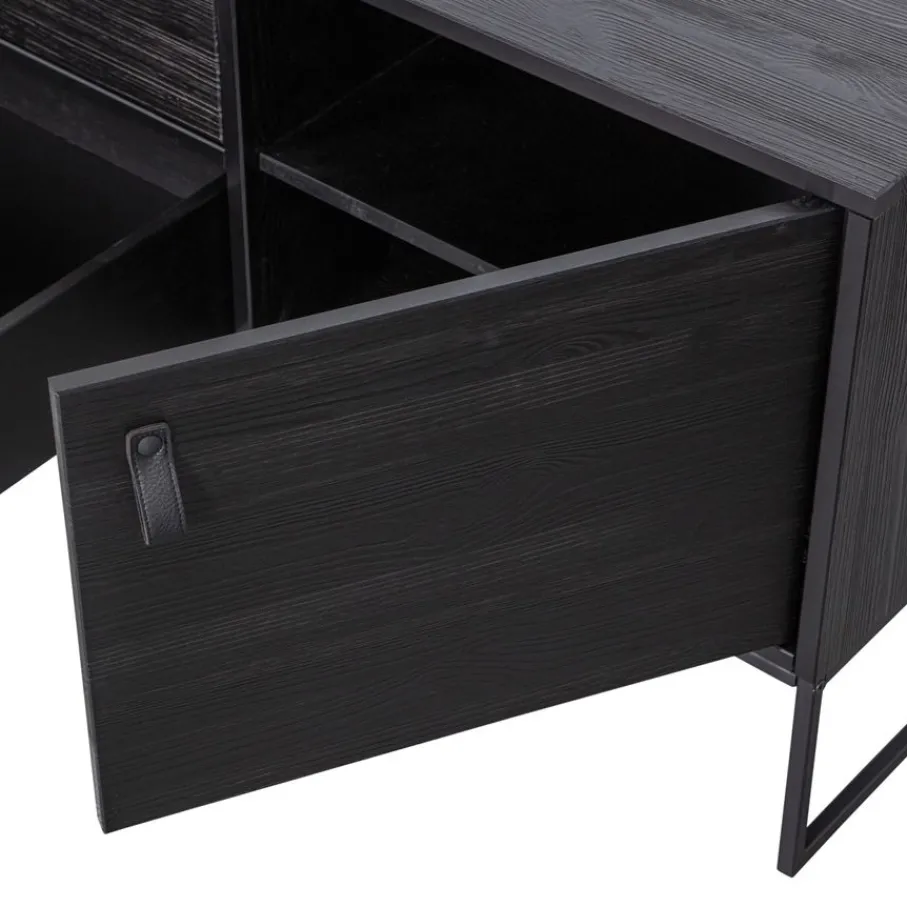 Tv-Meubels<WOOOD TV-meubel Silas Zwart - 180x61x44 cm