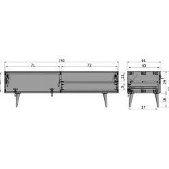 Tv-Meubels<WOOOD TV-meubel Tygo Naturel - 150x47x44 cm
