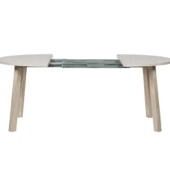 Eettafels<WOOOD Uitschuifbare Eettafel Lange Jan Wit - 120/160/200x120 cm