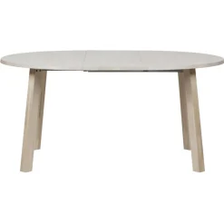 Eettafels<WOOOD Uitschuifbare Eettafel Lange Jan Wit - 120/160/200x120 cm