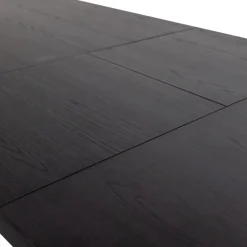 Eettafels<WOOOD Uitschuifbare Eettafel Arros Zwart - 180/220x90 cm