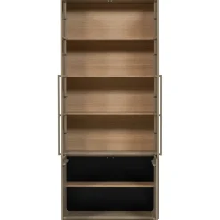 Buffetkasten|Vitrinekasten<WOOOD Vitrinekast Casa Mud - 101x236x40 cm