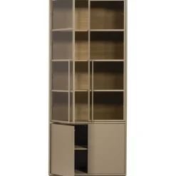 Buffetkasten|Vitrinekasten<WOOOD Vitrinekast Casa Mud - 101x236x40 cm