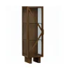 Vitrinekasten<WOOOD Vitrinekast Kella Donkerbruin - 40x137x39 cm