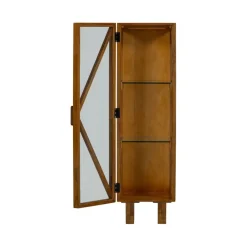 Vitrinekasten<WOOOD Vitrinekast Kella Naturel - 40x137x39 cm
