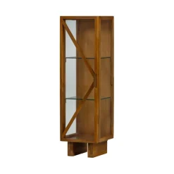 Vitrinekasten<WOOOD Vitrinekast Kella Naturel - 40x137x39 cm