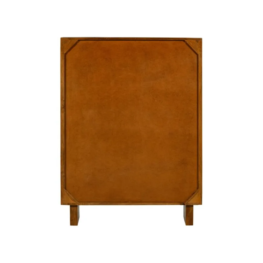Vitrinekasten<WOOOD Vitrinekast Kella Naturel - 100x132x44 cm