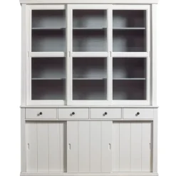 Vitrinekasten<WOOOD Vitrinekast Lagos Wit - 166x214x48 cm
