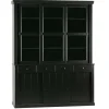 Vitrinekasten<WOOOD Vitrinekast Lagos Zwart - 166x214x48 cm
