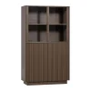 Vitrinekasten<WOOOD Vitrinekast Nova Truffel - 102x172x40 cm