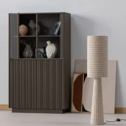 Vitrinekasten<WOOOD Vitrinekast Nova Truffel - 102x172x40 cm