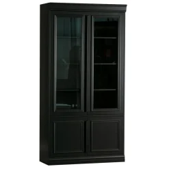 Vitrinekasten<WOOOD Vitrinekast Organize Zwart - 110x215x44 cm