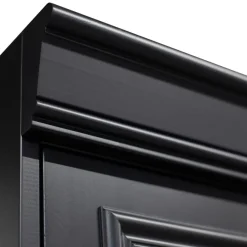 Vitrinekasten<WOOOD Vitrinekast Organize Zwart - 110x215x44 cm