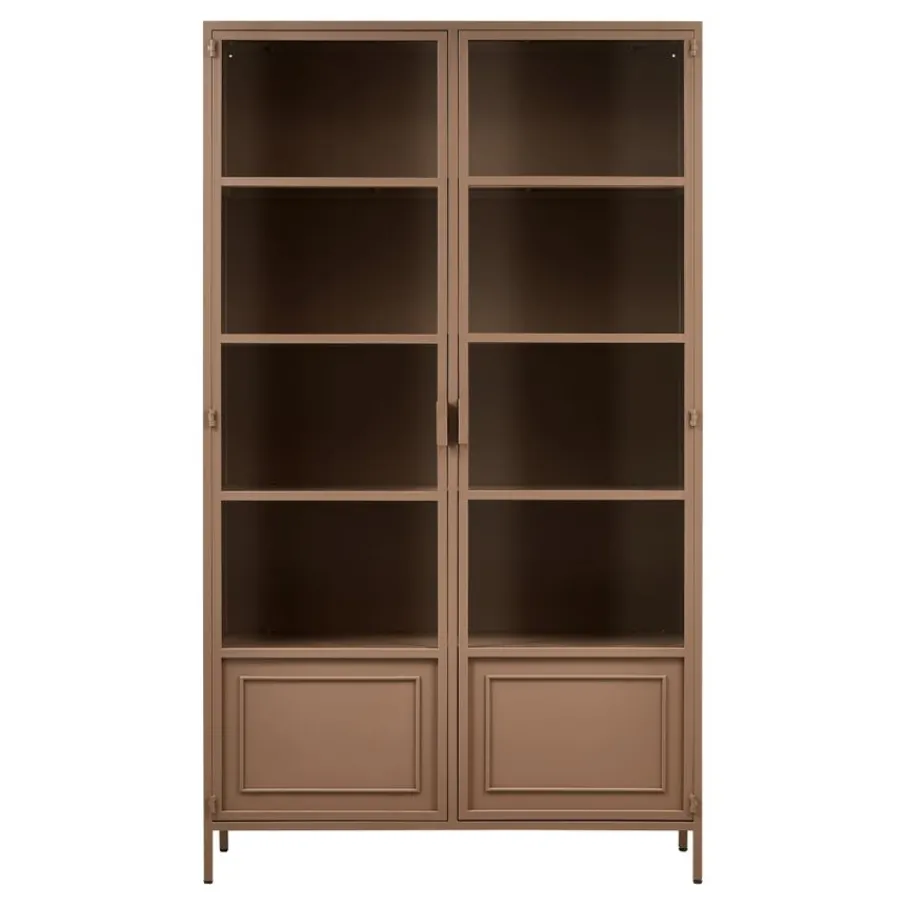 Vitrinekasten<WOOOD Vitrinekast Ronja Bruin - 110x189x43 cm