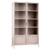 Vitrinekasten<WOOOD Vitrinekast Ronja Roze - 110x189x43 cm