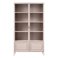 Vitrinekasten<WOOOD Vitrinekast Ronja Roze - 110x189x43 cm