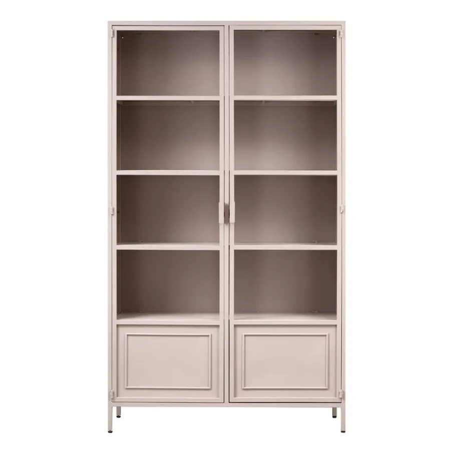 Vitrinekasten<WOOOD Vitrinekast Ronja Roze - 110x189x43 cm