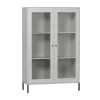 Vitrinekasten<WOOOD Vitrinekast Xam Grijs - 100x155x40 cm