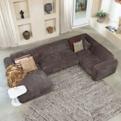 Vloerkleden<WOOOD Vloerkleed Efia Bruin - Ø 200 cm