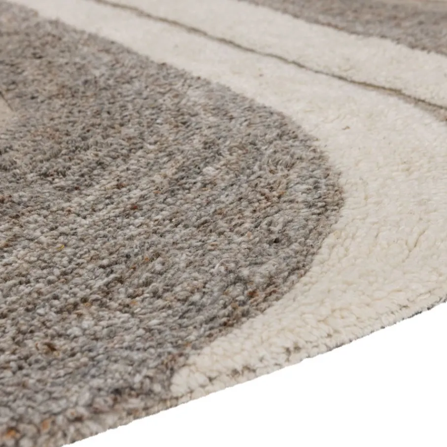 Vloerkleden<WOOOD Vloerkleed Moro Grijs / Wit - 170x240 cm