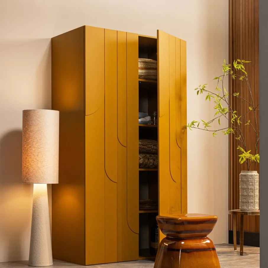 Vloerlampen<WOOOD Vloerlamp Loft Naturel - E27 - 130 cm hoog