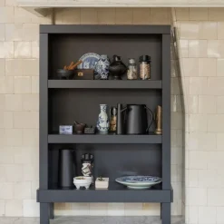 Wandkasten<WOOOD Wandkast Bonk Zwart - 107x160x39 cm