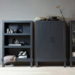Wandkasten<WOOOD Wandkast Bonk Zwart - 107x160x39 cm